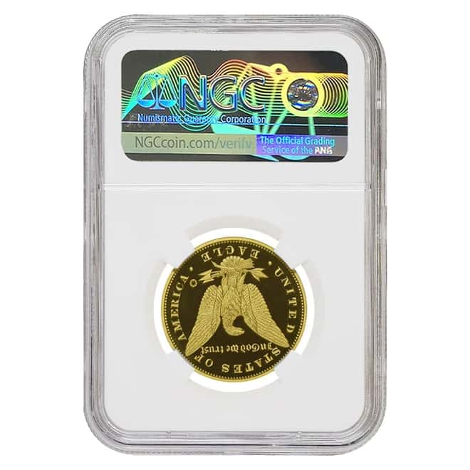 2018 1/2 oz Gold 1878 Morgan Eagle Pattern Smithsonian Collection NGC Gem Proof (w/Box & COA)