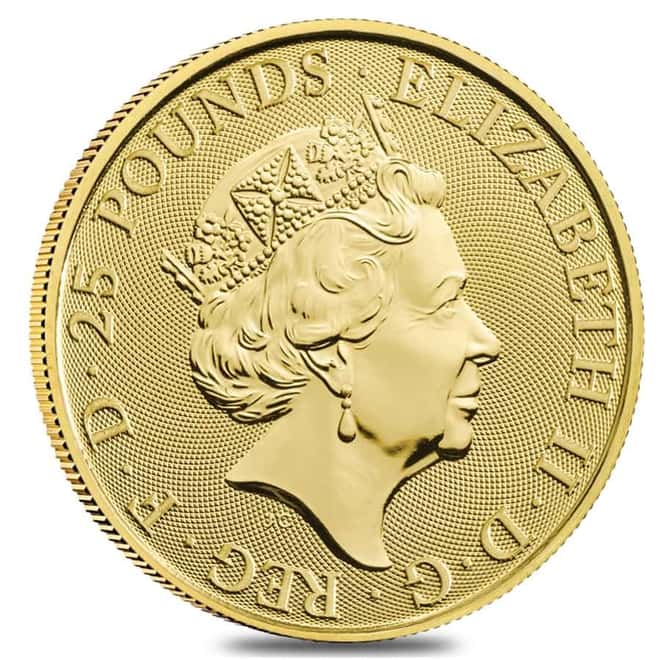 2020 Great Britain 1/4 oz Gold Queen's Beasts White Horse of Hanover Coin .9999 Fine BU