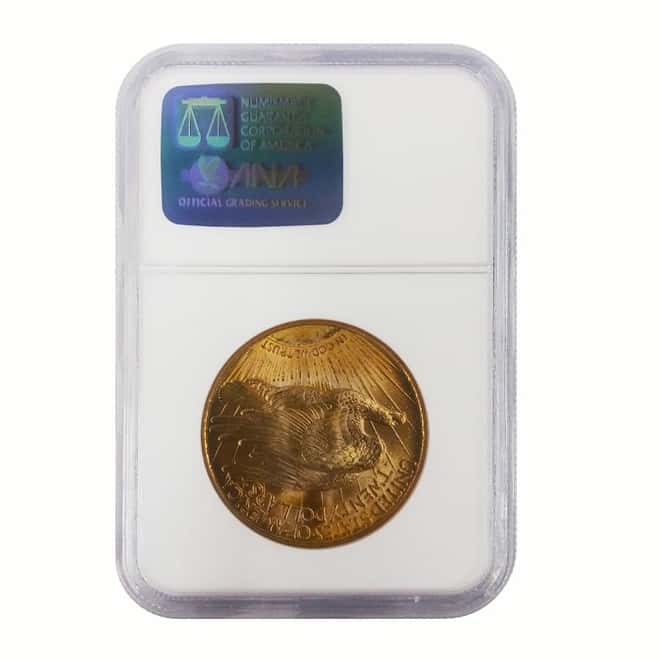 1927 $20 Gold Saint Gaudens Double Eagle Coin NGC MS 64 CAC