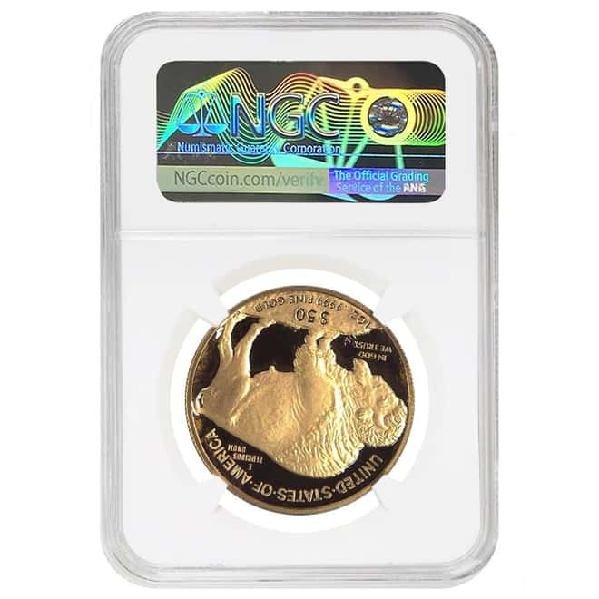 2019-W 1 oz $50 Proof Gold American Buffalo NGC PF 70 ER (Don Everhart Sign Label)