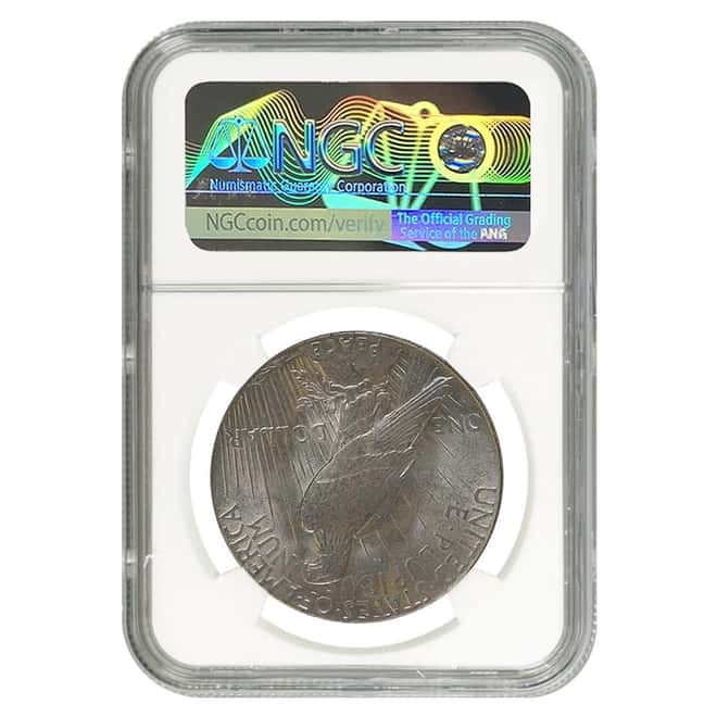 1925 S Peace Silver Dollar $1 NGC MS 62