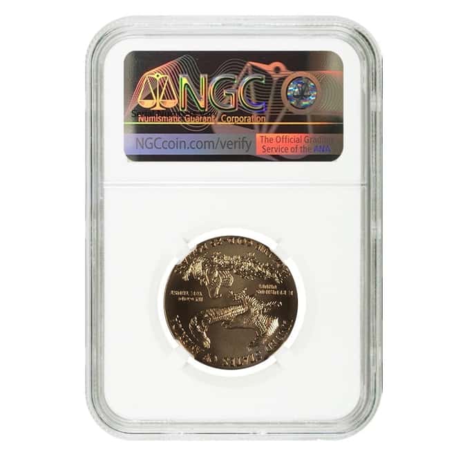 2020 1/2 oz Gold American Eagle NGC MS 70 FDOI (Ronald Reagan Facsimile Sign)
