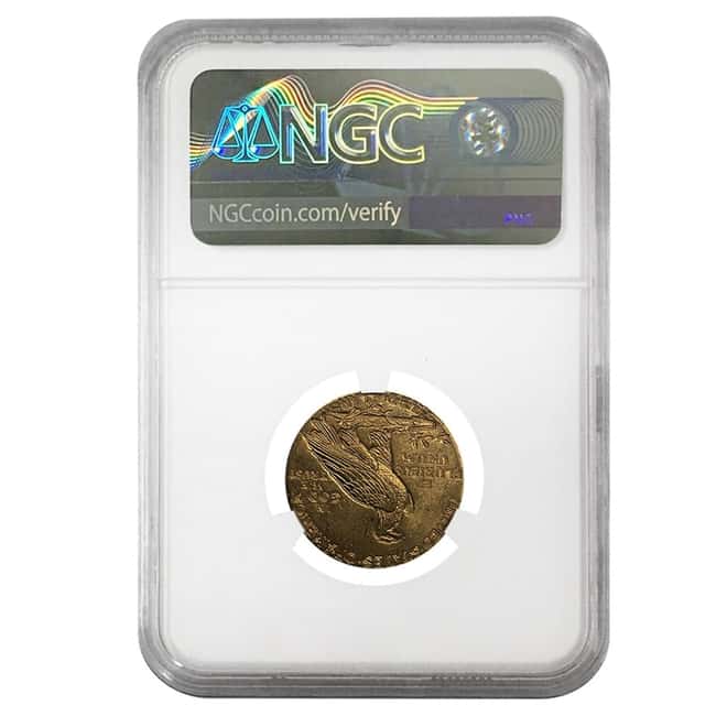 1910 $5 Indian Head Half Eagle Gold Coin NGC MS 63