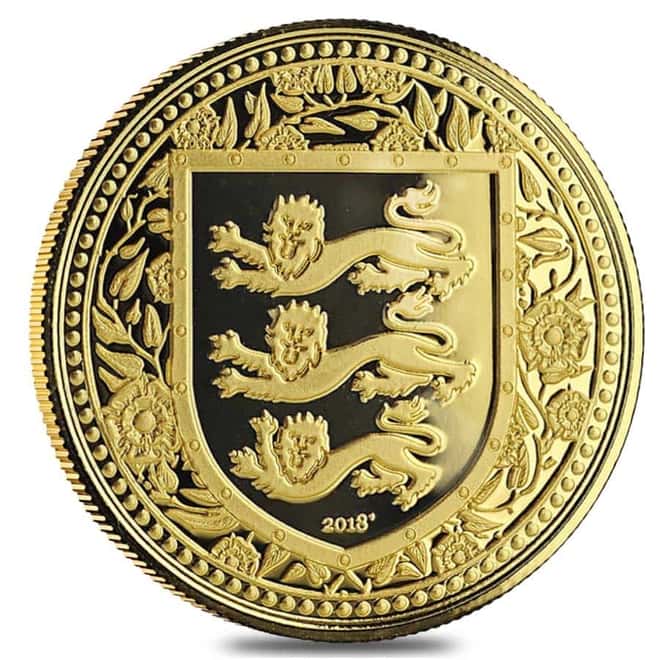 2018 Gibraltar 1 oz Gold Royal Arms of England Coin .9999 Fine BU