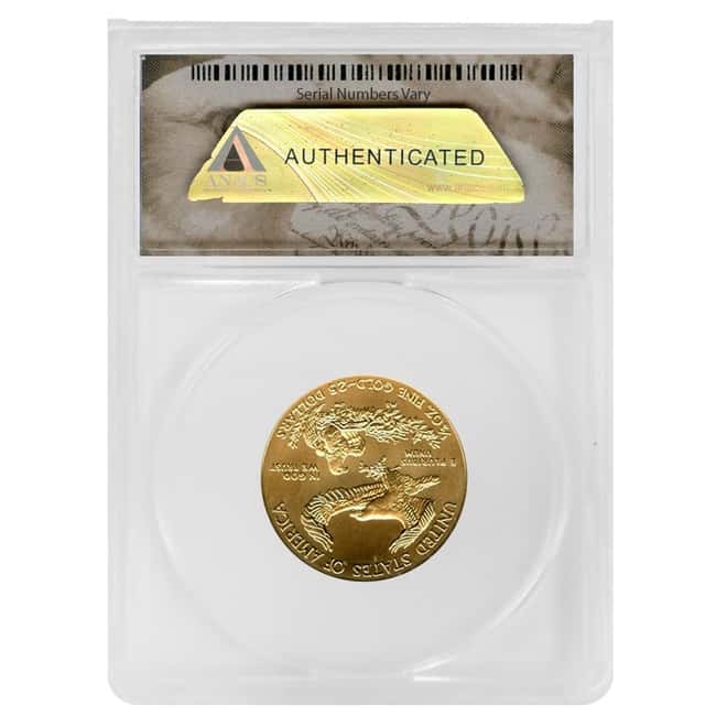 2018 1/2 oz $25 Gold American Eagle ANACS MS 70