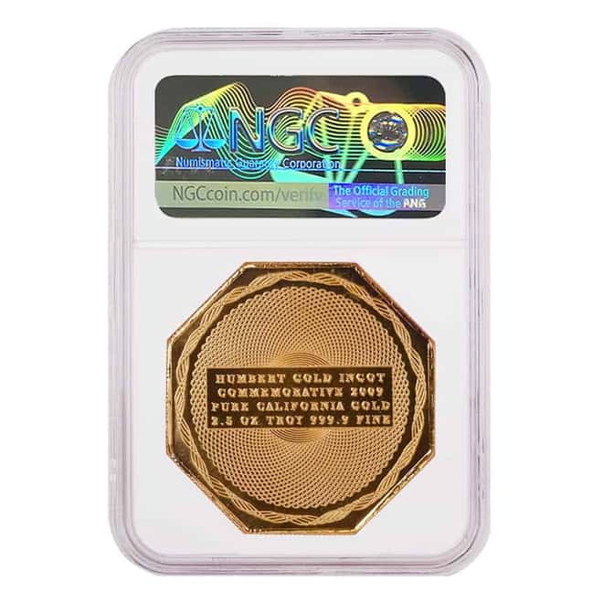 2009 2.5 oz Gold Humbert Commemorative .9999 Fine NGC Gem Proof UCAM