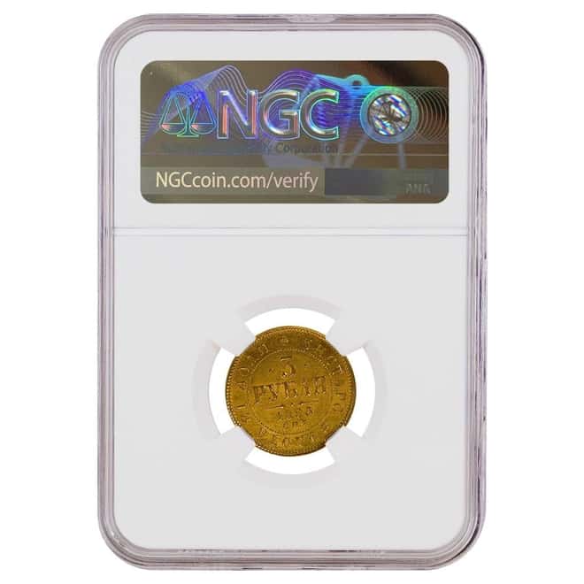 1880 Russia 3 Roubles Gold Coin NGC MS 62