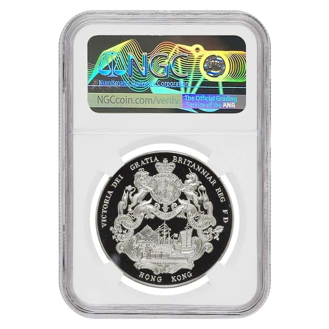 1988 28 gram Hong Kong Year of the Dragon Proof Silver Medal NGC PF 69 UCAM