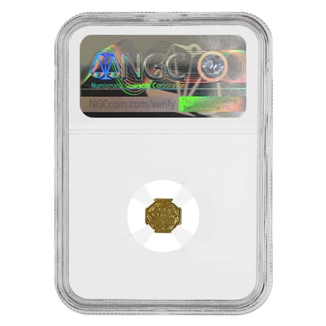 1871 Gold Liberty Head California Gold Octagonal 25C 1/4 Dollar BG-767 NGC MS 61