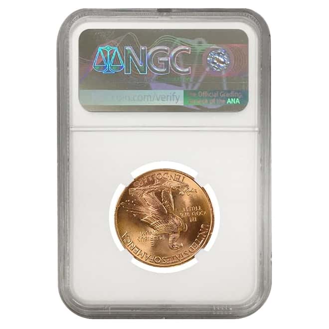 1932 $10 Indian Head Eagle Gold Coin NGC MS 65+