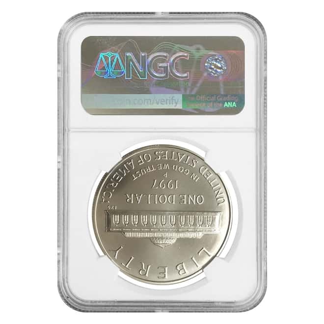 1997 P Botanic Garden $1 Silver Dollar Commemorative NGC MS 70