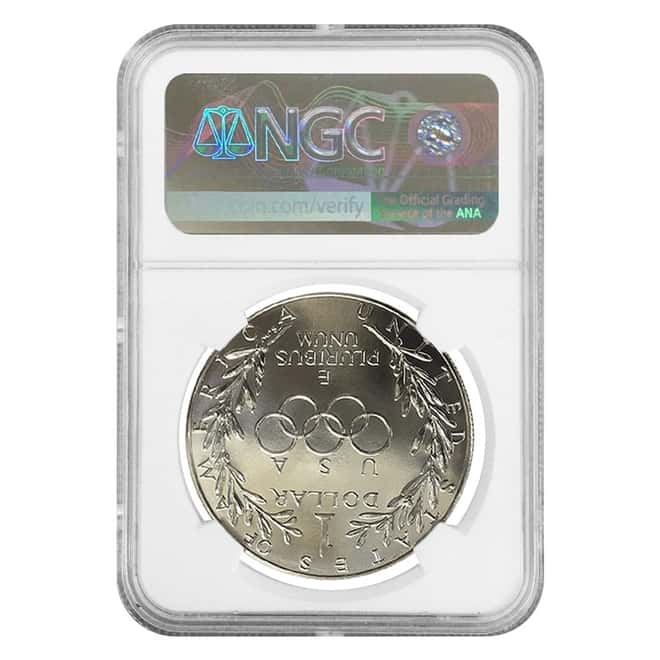1988 D Olympic Torch $1 Silver Dollar Commemorative NGC MS 70