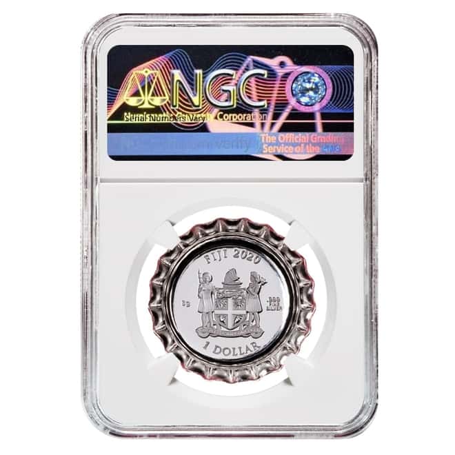 2020 6 gram Fiji Coca-Cola Israel Bottle Cap $1 Proof Silver Coin NGC PF 70 Early Releases