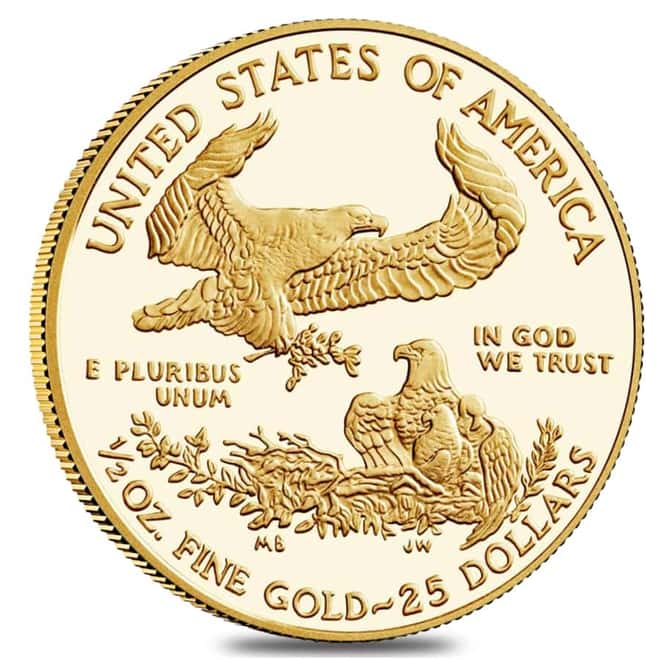 2021-W 1/2 oz $25 Proof Gold American Eagle NGC PF 70 UCAM FDOI