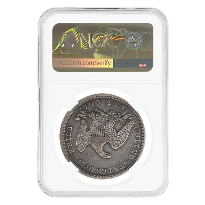 1849 Seated Liberty Silver Dollar $1 Coin NGC XF Details