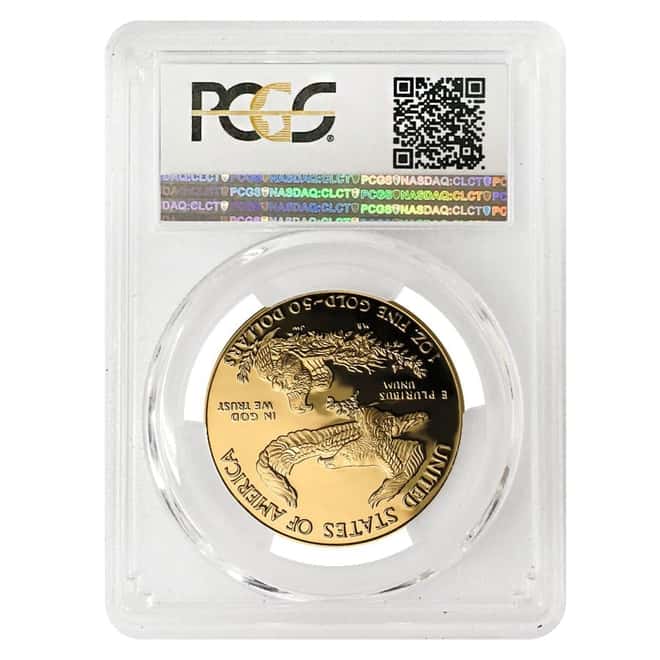 1995 W 1 oz $50 Proof Gold American Eagle PCGS PF 70 DCAM