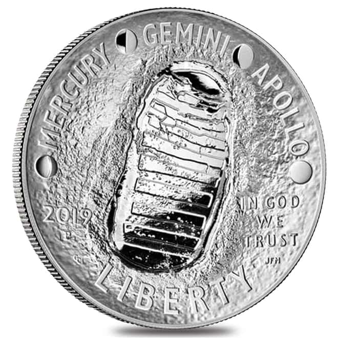 2019 P 5 oz Apollo 11 50th Anniversary Proof Silver Dollar Comm. (w/Box & COA)