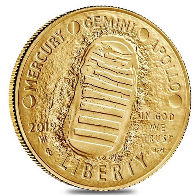 2019 W Apollo 11 50th Anniversary $5 Uncirculated Gold Comm. (w/Box & COA)