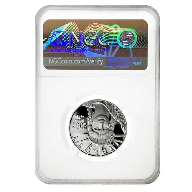 2007 W 1/2 oz $50 Proof Platinum American Eagle NGC PF 69 UCAM Mint Error (Rev Struck Thru)