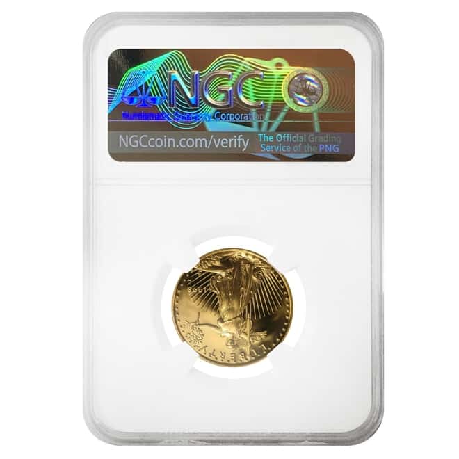 1998 W 1/4 oz $10 Gold Proof American Eagle NGC PF 69 UCAM Mint Error (Rev Struck Thru)