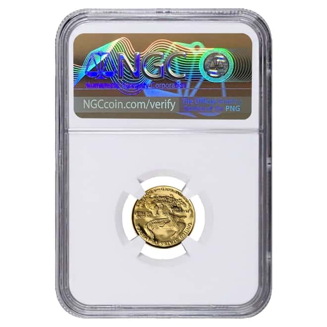 1989 P 1/10 oz $5 Proof Gold American Eagle NGC PF 69 UCAM Mint Error (Obv Struck Thru)