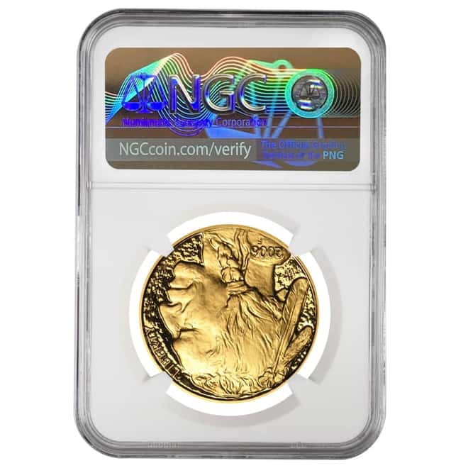 2006 W 1 oz $50 Proof Gold American Buffalo NGC PF 69 UCAM Mint Error (Rev Struck Thru) 