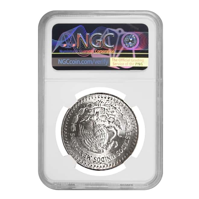 1 oz Mexican Silver Libertad Coin NGC MS 64 (Random Year)