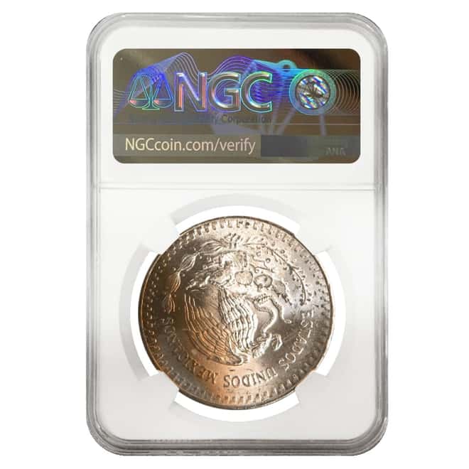 1982 1 oz Silver Mexican Libertad NGC MS 66* 