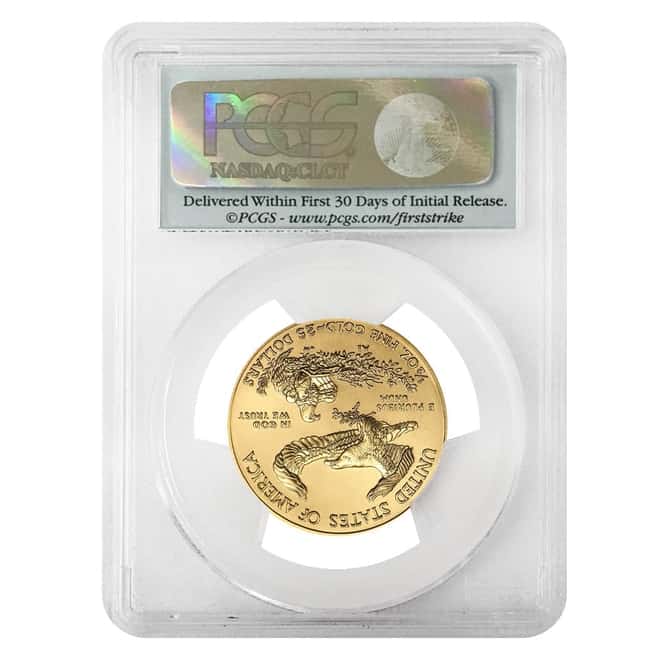 2015 1/2 oz $25 Gold American Eagle PCGS MS 70 First Strike