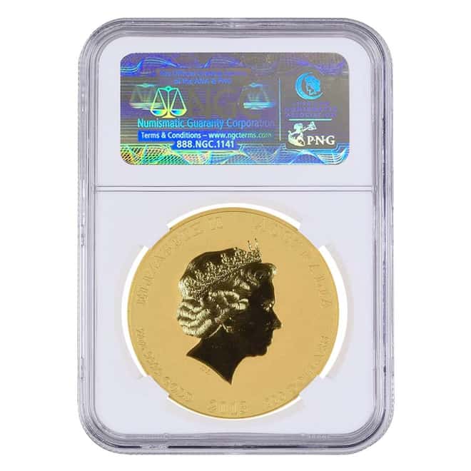2013 2 oz Gold Lunar Year of The Snake Australia Perth Mint NGC MS 70