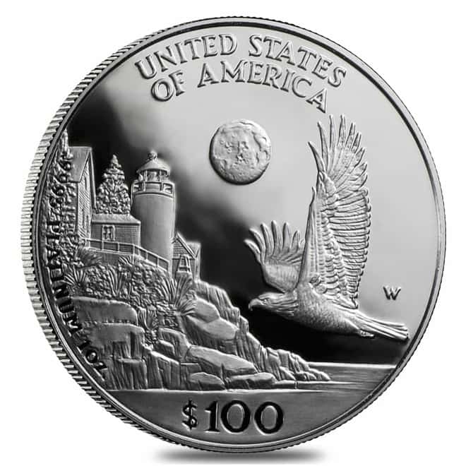 1998 W 1 oz $100 Proof Platinum American Eagle Coin (w/Box & COA)
