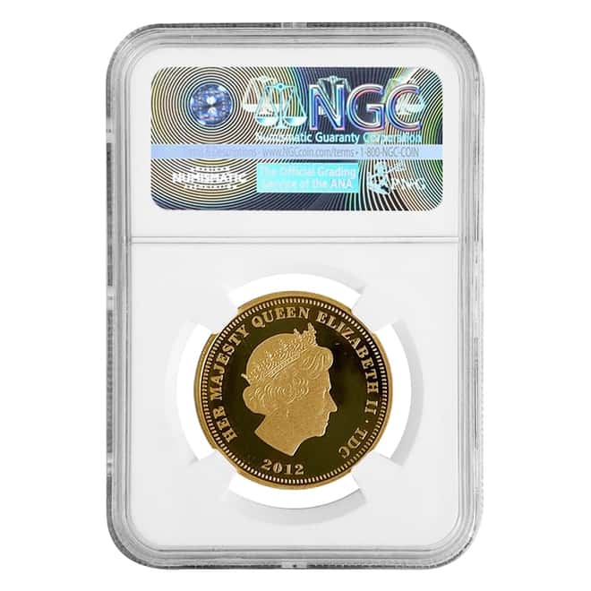 2012 Tristan Da Cunha Proof Gold Double Sovereign Diamond Jubilee NGC PF 69 UCAM