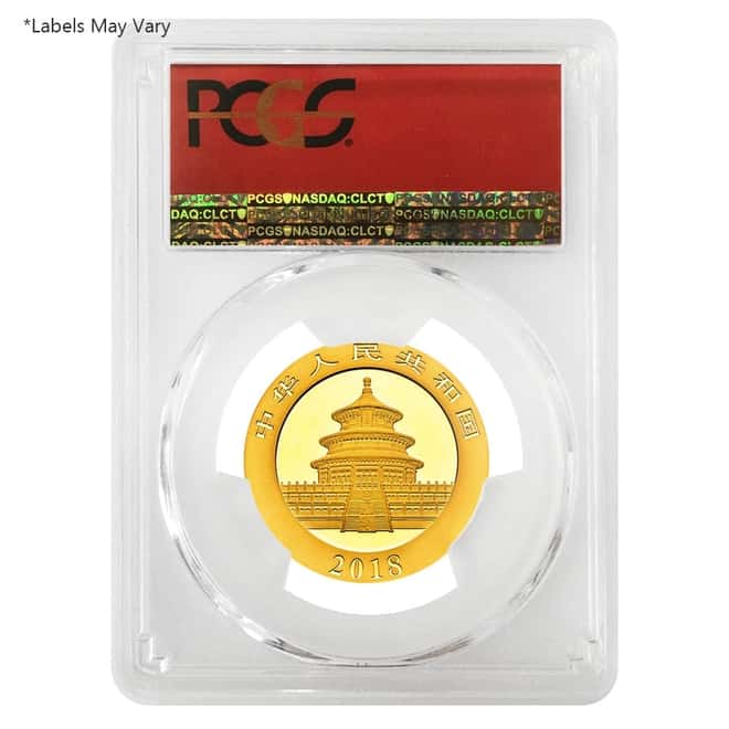 2018 15 gram Chinese Gold Panda 200 Yuan PCGS MS 69 First Strike