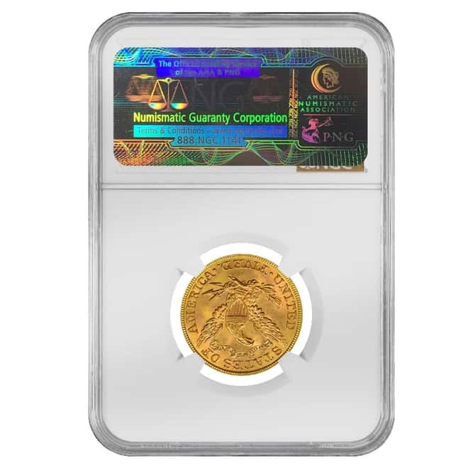 $5 Gold Half Eagle Liberty Head NGC AU 53 (Random Year)