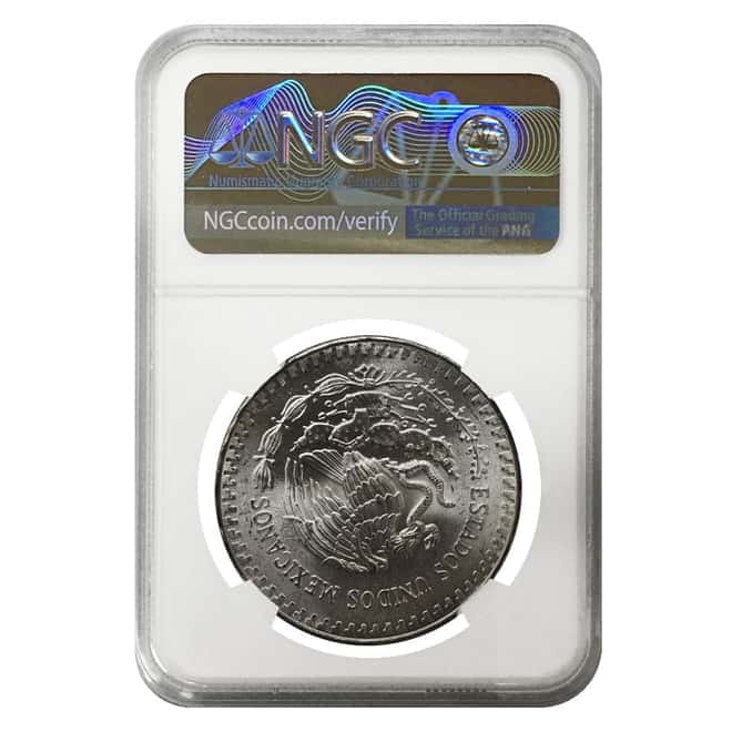 1982 1 oz Silver Mexican Libertad NGC MS 65