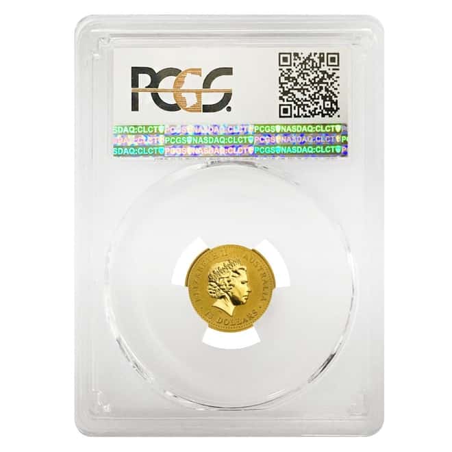 2001 1/10 oz Gold Lunar Year of The Snake Australia Perth Mint PCGS MS 69