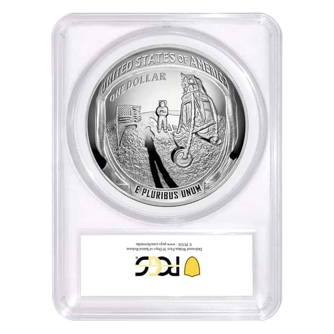 2019 P 5 oz Apollo 11 50th Anniversary Proof Silver Dollar Comm. PCGS PF 70 FS 