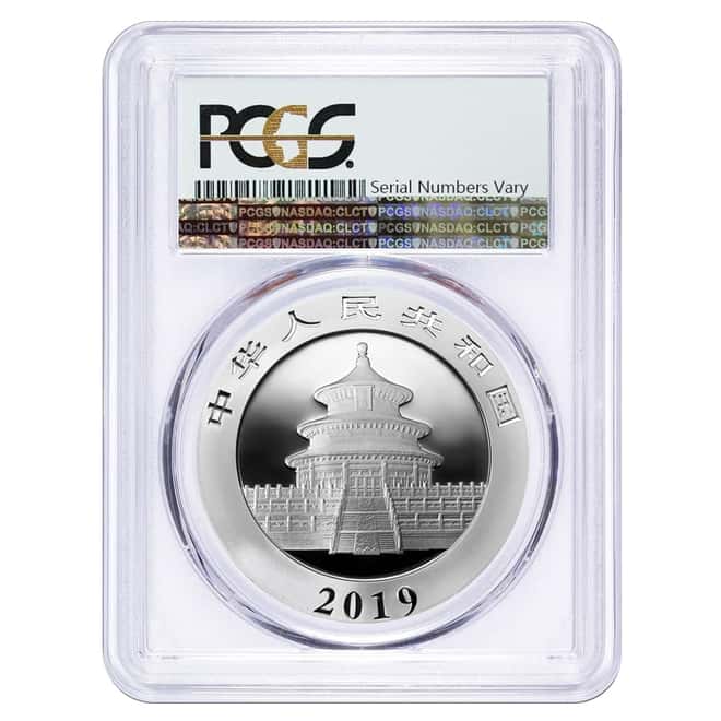 2019 30 gram Chinese Silver Panda 10 Yuan PCGS MS 69 First Strike (Panda Label) 