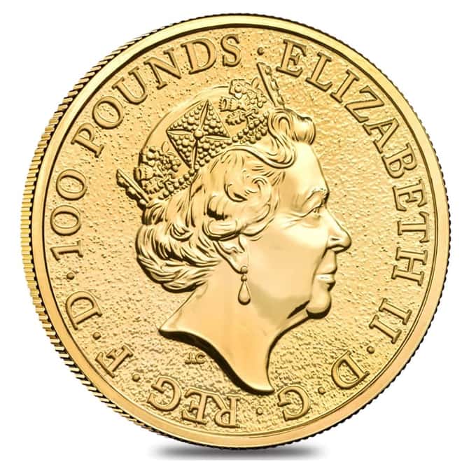 2019 Great Britain 1 oz Gold Queen's Beasts (Yale) Coin .9999 Fine BU