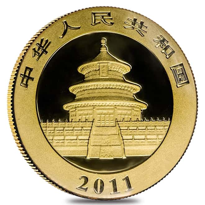 2011 1/4 oz Chinese Gold Panda 100 Yuan BU (Sealed)