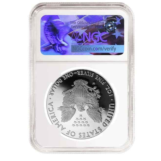 2017-W 1 oz Proof Silver American Eagle NGC PF 70 UCAM (Edmund C. Moy Signature)