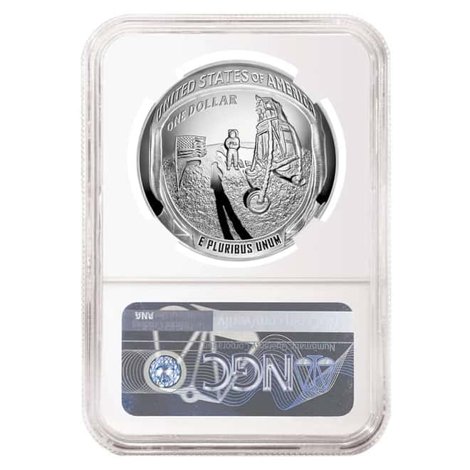 2019 P Apollo 11 50th Anniversary Proof Silver Dollar Comm. NGC PF 70 ER 