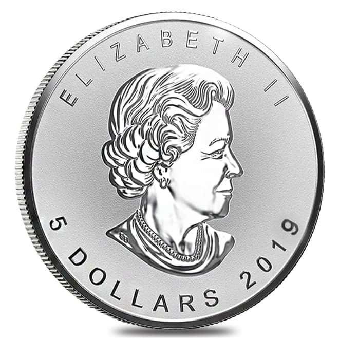 2019 1 oz Silver Canadian Maple Leaf Phonograph Privy Reverse Proof .9999 Fine $5 Coin BU