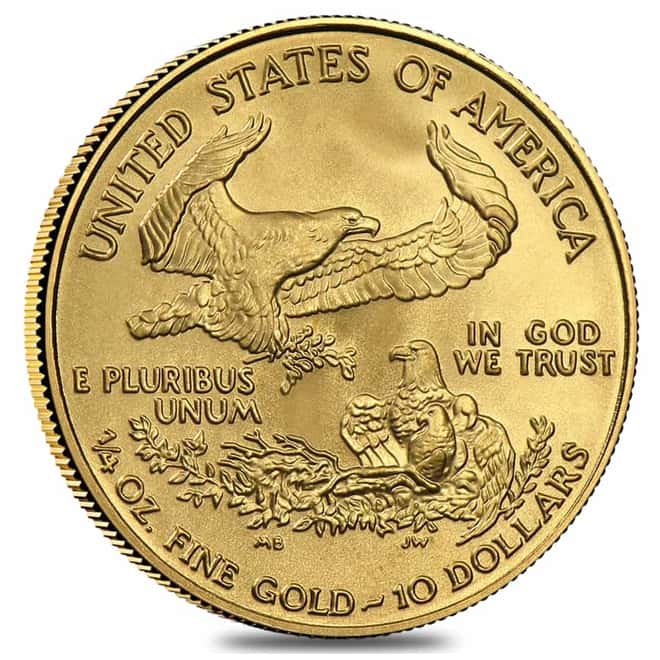 1/4 oz Burnished Gold American Eagle In Cap (Random Year)