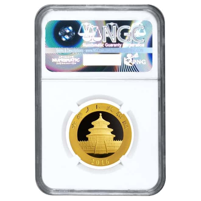 2016 15 Gram Chinese Gold Panda 200 Yuan NGC MS 70 Early Releases