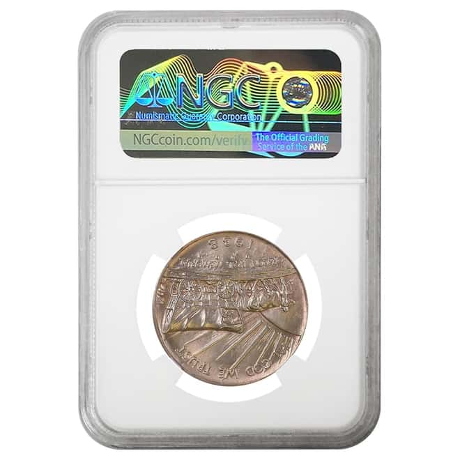 1938 S Oregon Trail Half Dollar 90% Silver Commem NGC MS 62