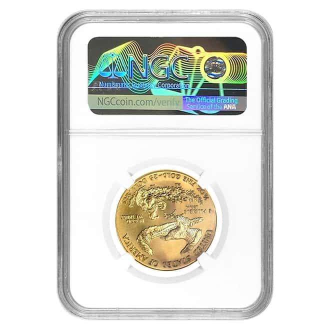 2006 W 1/2 oz $25 Burnished Gold American Eagle NGC MS 69