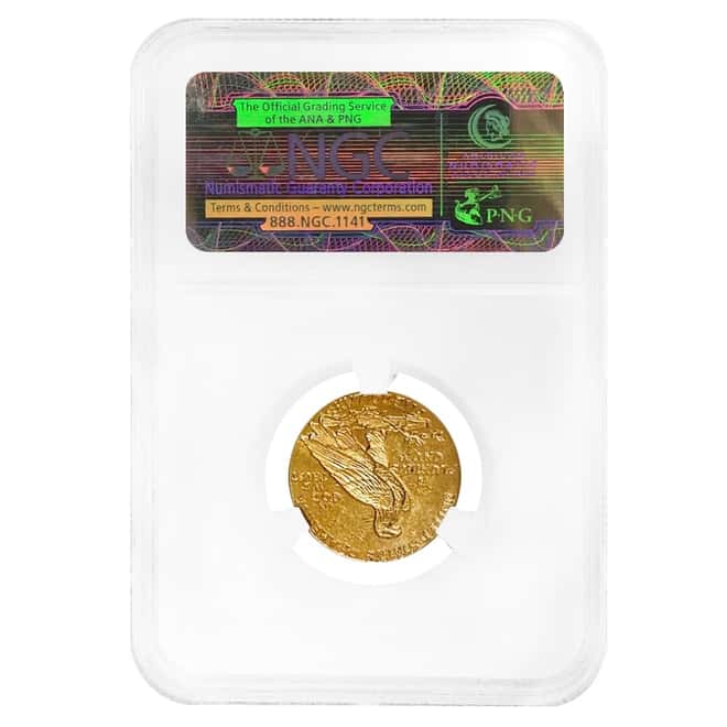 $5 Indian Head Half Eagle Gold Coin NGC MS 61 (Random Year)