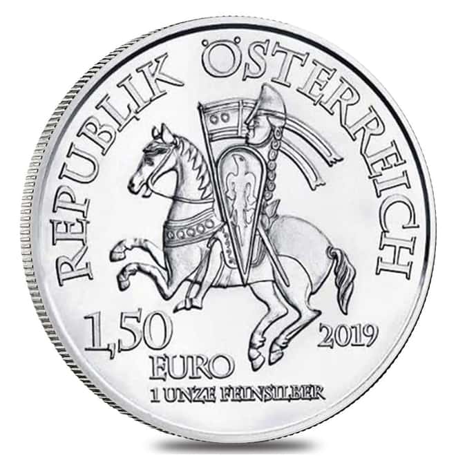2019 1 oz Austria 825th Anniversary of the Austrian Mint - Wiener Neustadt Vienna .999 Silver Coin BU