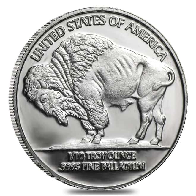 1/10 oz Johnson Matthey Lewis & Clark Palladium Round .999 Fine